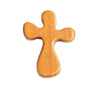 FIRSTXIU Mini Croci in Legno Tenendo la Mano Piccola Tasca Mano Croce Holding Croce Regalo Cristiano Chiesa Artigianato di Natale Ornamenti