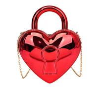 FIRSTXIU Moderna borsa a tracolla a forma di cuore borsa a tracolla borsa a tracolla borsa da sera per donna delicata usura, Rosso, Taglia unica