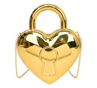 FIRSTXIU Moderna borsa a tracolla a forma di cuore borsa a tracolla borsa a tracolla borsa da sera per donna delicata usura, Oro, Taglia unica