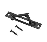 FIRSTXIU Nero opaco Bordi a filo Tasca Maniglia per porta Solido Zinchi Leghe Costruzione Doppio Gancio Chiusure Hardware Ottone Solido Maniglie per porte tascabili
