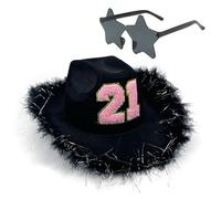 FIRSTXIU New Western Denims Hat Set Uomini Donne Outdoor Sun Cappelli di Celebrazione di Compleanno Cappello per le Donne Celebratin Pietre miliari Anno