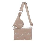 FIRSTXIU NUOVO Crossbody Bag Ricamo Borsa a Tracolla Moda Grande Capacità Versatile Borsa con Piccola Borsa per Ragazza, cachi, Reference size chart
