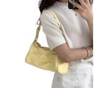 FIRSTXIU NUOVO pieghettato ascella borsa borse a tracolla per le donne della ragazza borsa morbida ascella borse moda borsa in pelle di grande capacità, Giallo, Taglia unica