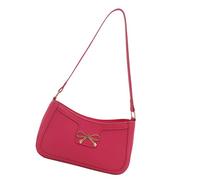 FIRSTXIU Piccola borsa a tracolla da donna con design con fiocchi retrò in pelle PU borsa ascellare per uso quotidiano e viaggi casual, Rosa, Taglia unica