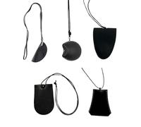 FIRSTXIU Porta-accessori da viaggio in pelle, versatile, con fibbie facili da usare, pratiche tasche per collane, The circumference of the rope is about 100CM, Pelle