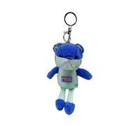 FIRSTXIU Portachiavi a forma di orso mascherato Afferrare Macchina Bambola Ciondolo Peluche Animale Portachiavi Ornamento Fatto a Mano Bambini Bambola Orso, Blu, Taglia unica