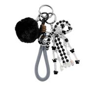 FIRSTXIU Portachiavi compatto a forma di racchetta a forma di cuore, per mostrare gusti individuali e hobby, accessorio elegante, Nero , Taglia unica