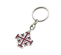FIRSTXIU Portachiavi religioso a forma di croce con ciondolo a forma di croce, portachiavi con ciondolo a forma di croce, promemoria per la fede per gli appassionati di moda