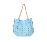 FIRSTXIU Pratica borsa a tracolla in tela con motivo floreale oversize borsa da lavoro Casul borsa da lavoro per tutti i giorni borsa a tracolla in tela essenziale, Blu, One Size