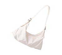 FIRSTXIU Pratica borsa a tracolla per tutti i giorni per lavoro Errands interni spaziosi manico ergonomico casual borsa ascellare borsa organizer amichevole, bianco, One Size