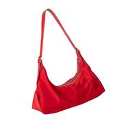 FIRSTXIU Pratica borsa a tracolla per tutti i giorni per lavoro Errands interni spaziosi manico ergonomico casual borsa ascellare borsa organizer amichevole, Rosso, One Size