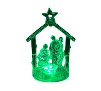 FIRSTXIU Presepe Decorazione per la casa con LED Luce Colorata Ornamento di Natale Cattolico Figurine Sacra Famiglia Statua Regalo di Capodanno