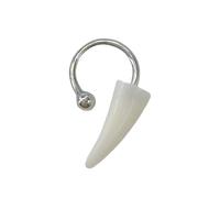 FIRSTXIU Resina Punk Fang Anelli Labbro C A Forma di Ferro di Cavallo Barbell Per Halloween Esagerato Body Piercing Gioielli Labbra Ornamento Moda Statement Jewelry, Misura unica, come descritto, come
