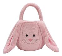 FIRSTXIU Sacchetti di Pasqua in peluche con orecchie lunghe borse pasquali regali secchio per ragazzo ragazza, Cestino., 20*20cm