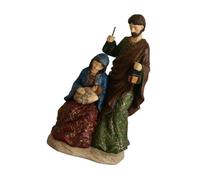 FIRSTXIU Scultura religiosa del presepe della Sacra Famiglia Resine Scultura di Natale Decorazione da tavolo Decorazione da tavolo Ornamento da collezione Miniatura Sacra Famiglia Resine Scultura