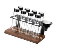 FIRSTXIU Servendo i tubi di vetro del caffè dei tubi dell'esposizione del caffè dello scaffale di stoccaggio della struttura del metallo e contenitore ermetico adatto di struttura del