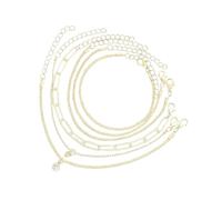 FIRSTXIU Set di 6 braccialetti regolabili da donna, eleganti catene da polso a strati, gioielli per feste di nozze, regalo per ragazze, Zinco
