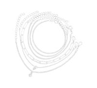 FIRSTXIU Set di 6 braccialetti regolabili da donna, eleganti catene da polso a strati, gioielli per feste di nozze, regalo per ragazze, Zinco
