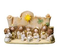 FIRSTXIU Set di decorazioni natalizie a forma di Gesù, statuine in resina per la decorazione della casa, camera da letto, soggiorno