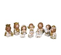 FIRSTXIU Set di decorazioni natalizie a forma di Gesù, statuine in resina per la decorazione della casa, camera da letto, soggiorno