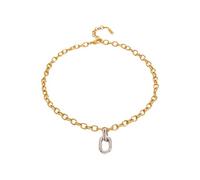 FIRSTXIU Set di gioielli geometrici in acciaio inossidabile con collana e orecchini a righe rotonde e gioielli alla moda da donna alla moda