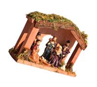 FIRSTXIU Set di presepe in resina per feste di nascita, decorazione natalizia da tavolo, presepe, accento stagionale