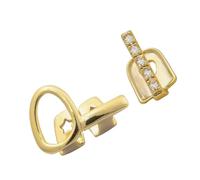 FIRSTXIU Sofisticato piercing a bilanciere doppio colore, 1,9 cm, in ottone elettrolitico, design leggero per un uso quotidiano confortevole e comodo, Misura unica, come descritto, come descritto