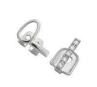 FIRSTXIU Sofisticato piercing a bilanciere doppio colore, 1,9 cm, in ottone elettrolitico, design leggero per un uso quotidiano confortevole e comodo, Misura unica, come descritto, come descritto
