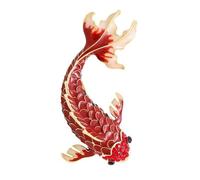 FIRSTXIU Spilla rossa vintage che simboleggia buona fortuna e prosperità, adatta per donne alla moda che cercano accessori unici