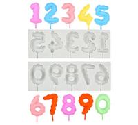 FIRSTXIU Stampi per torte in silicone con numeri da 0 a 9, accessori da forno sicuri per alimenti, design facile da pulire, per cucinare e cucinare in aule domestiche, stampi in silicone per torte di