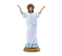 FIRSTXIU Statua di Gesù alta 22,5 cm, statuetta sacra rinascita, scultura in resina, regalo religioso cristiano, decorazione per la casa della cappella