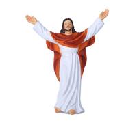 FIRSTXIU Statuetta di Gesù cristiano dipinta a mano in resina cattolica figura artigianale ornamento per casa chiesa camera da letto porta decorazione da appendere alla parete