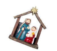 FIRSTXIU Statuetta di scena della nascita di Gesù della resina di durevolezza per i centri tavola dei collezionisti cristiani