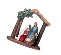FIRSTXIU Statuetta di scena della nascita di Gesù della resina di durevolezza per i centri tavola dei collezionisti cristiani