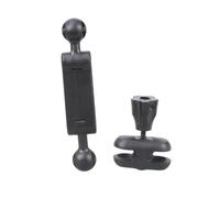FIRSTXIU Supporto ergonomico regolabile per telefono da auto, con giunto sferico da 17 mm, adatto per cruscotto, morsetto, dispositivi di navigazione, estensione in alluminio per supporto per telefono