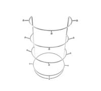 FIRSTXIU Supporto versatile a quattro livelli a forma di corona, in cristallo, per riporre gioielli, per casa e negozio, facile da montare