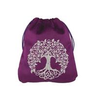 FIRSTXIU Tarocchi Deck Holder Soft Tarots Card Bag Portable Dices Holder Organizzatori Regali di Cristallo Sacchetto di Imballaggio Durevole Carta Morbida Portatile Dadi Organizzatori Coulisse, Viola