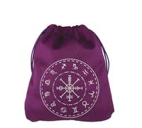 FIRSTXIU Tarocchi Deck Holder Soft Tarots Card Bag Portable Dices Holder Organizzatori Regali di Cristallo Sacchetto di Imballaggio Durevole Carta Morbida Portatile Dadi Organizzatori Coulisse, Viola