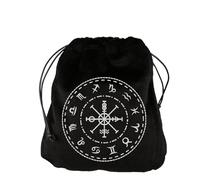 FIRSTXIU Tarocchi Deck Holder Soft Tarots Card Bag Portable Dices Holder Organizzatori Regali di Cristallo Sacchetto di Imballaggio Durevole Carta Morbida Portatile Dadi Organizzatori Coulisse, Nero 8