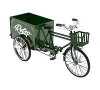 FIRSTXIU Triciclo nostalgico a tre ruote in metallo retrò modello camion giocattolo per la decorazione di casa ufficio con funzione di trasporto