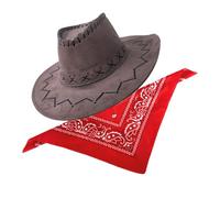 FIRSTXIU Western Cow Boy Costume Set Western Cow Boy Abiti Cowgirl Cappello Bandana Per Halloween Partito Dress Up Gioco di Ruolo Cosplay