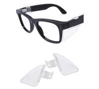 Firtox Occhiali di sicurezza laterali per occhiali Ray-Ban Meta RW4006/RW4008/RW4009/RW4010/RW4009F e Oakley Meta HSTN OW8002 AI, Trasparente, vestibilità regolare, 0