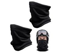 FIRZOM Scaldacollo in Pile 2 Pezzi, Maschera Viso Antivento, Sciarra Tubolare Unisex Calda, Morbida e Traspirante, Elastica, Taglia Unica, per Sci, Moto e Sport Invernali