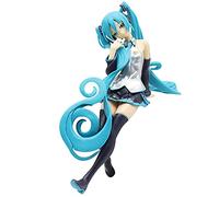 FISAPBXC Hatsune Miku Figura, Decorazioni per Torta, Anime Figura, PVC Model Figurine, Topper per Torta, Addobbi per Torta, Figure da Collezione Doll Giocattoli per Compleann Regalo(16cm)