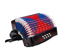Fisarmonica a 17 Tasti, Fisarmonica a 8 Bassi in Plastica ABS Coltiva il Talento Musicale Qualità del Suono Morbida per la Casa