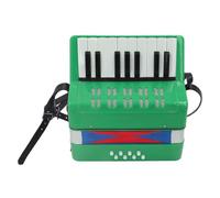 Fisarmonica a piano Entry Level 17 tasti 8 tasti bassi ABS con tracolla retrattile Regalo portatile (Verde)