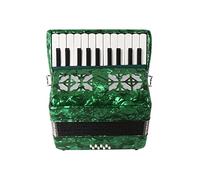 Fisarmonica A Pianoforte A 22 Tasti E 8 Bassi, Tracolla Retrattile E Borsa Portaoggetti, For Spettacoli Teatrali, For Gli Amanti Degli Strumenti Musicali(Green)