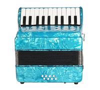 Fisarmonica A Pianoforte A 22 Tasti E 8 Bassi, Tracolla Retrattile E Borsa Portaoggetti, For Spettacoli Teatrali, For Gli Amanti Degli Strumenti Musicali(Blue)