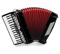 Fisarmonica Classic Cantabile 72 Bassi "Secondo V" - Fisarmonica a Tastiera - 3 voci - 34 tasti alti - con cinghie e borsa zaino - nero