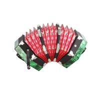 Fisarmonica, disponibile in verde, corpo in ABS, vernice for pianoforte sulla superficie, facile da trasportare, adatta a principianti e professionisti, inclusa borsa e cintura